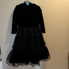 べべ　bebe 110 セットアップ　ベロア　チュールスカート　発表会　中古のサムネイル