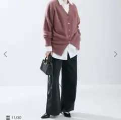 ベイクルーズ　FOX&スーパーファインメリノカーディガン　ピンクのサムネイル