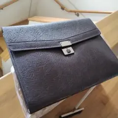 ブラウン　本革 フラップ　クラッチバッグ　レザー　メンズ　レザーバッグ