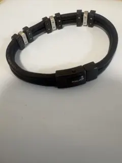 POLICE ブラック ブレスレット 約35cmのサムネイル