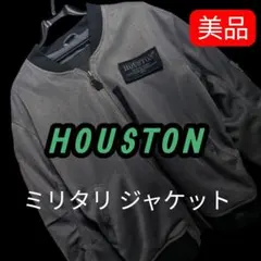 【HOUSTON】メッシュ MA-1 フライトジャケット XL ガンメタ バイクのサムネイル