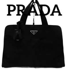 希少　PRADA プラダ　トートバッグ　南京錠　黒　タグ　A4 ショルダーバッグ
