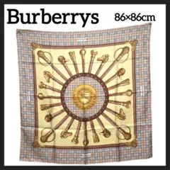 イタリア製 絹100% Burberrys バーバリーズ 大判花柄シルクスカーフ