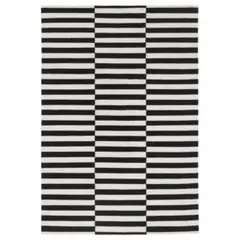 IKEA STOCKHOLM ウールラグ 170×240 白黒ストライプ IKEA STOCKHOLM ウールラグ 170×240 白黒ストライプ - メルカリ