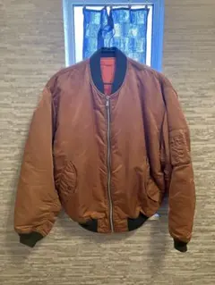 90s old uniqlo MA-1 フライトジャケット オレンジ