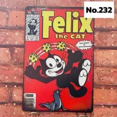 フィリックス Felix CAT《232》ブリキ 看板 レトロ風 ☻