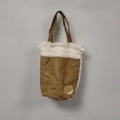 新品未使用 TSUMORI CHISATO ムートン風巾着バッグ ブラウン