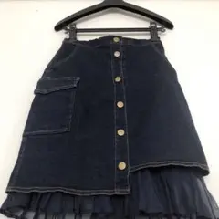 ま*や様 ミーア　プリーツ　デニム　スカートのサムネイル