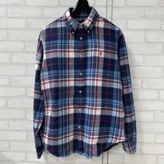 値下げ ラルフローレン RALPH LAUREN ポニー チェックネルシャツ Mのサムネイル