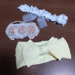 【新品未使用】ベビー　ヘアバンド　3点セット