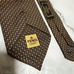 FENDI ズッカ柄 総柄 ブラウン ネクタイ フェンディ