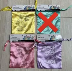 【3点セット】ディズニー プリンセス サテン 巾着 ラプンツェル アリエル ベル
