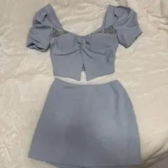 AR ANGELR ライトブルー セットアップドレスSサイズ