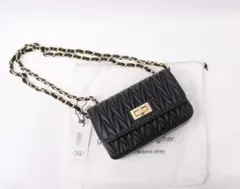 新品 アンドレアカルドネ キルティング ショルダーバッグ チェーンバッグ 黒のサムネイル