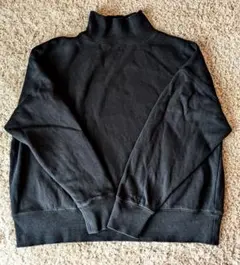 グリーンレーベルリラクシング　ハイネック　プルオーバースウェット　裏起毛　黒