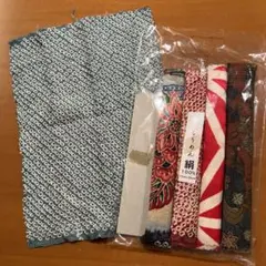 正絹 ちりめん 絞り はぎれ 5枚セット 絹100% ハンドメイド素材 古布