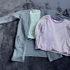 130 まとめ売り　セット売り　カーディガン　ボーダーロンT ハイネック　8/