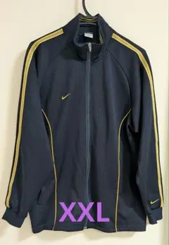 美品　NIKE　トラックジャケット　ジャージ　刺繍ロゴ　格子模様　XXL