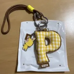 ラブブ PIN FOR LOVE イニシャル アルファベット キーリング 「P」