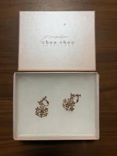 Mimi Cannelle スモールフルラージュイヤリング ピンクゴールド