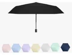 新品　折りたたみ傘　自動開閉　晴雨兼用　軽量　UPF50＋　収納袋　ブラック