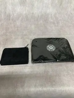キプリング　手帳ケース　黒とポーチセット