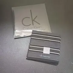 CK CALVIN KLEIN ボーダー ハンカチ　黒