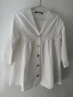 ZARA ザラ ★カットワーク刺繍 ブラウス S