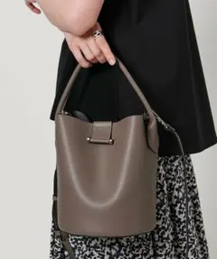 【ほぼ未使用】UNITED ARROWS バケットバッグ モカ 2WAY