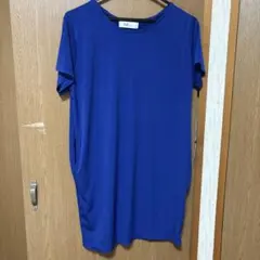 WR Joias 半袖チュニック 丈長ブルー