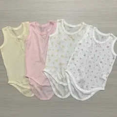 夏用90cm肌着メッシュタンクトップ4枚セット