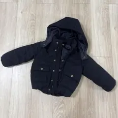 プティマイン　ネイビー フード付き中綿コート　サイズ100