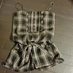 【超絶美品】arrow(アロー)チェック柄オールインワン/サロペットのサムネイル