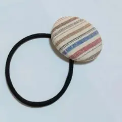 くるみボタン　ヘアゴム　ハンドメイド