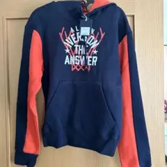 Reebok フード付きパーカー ネイビー/オレンジ