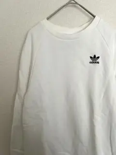 adidas　スウェット　トレーナー　ワンポイント　刺繍　ロゴ　XS