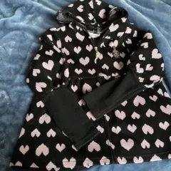 メゾピアノ 120CM ハート柄 ニットパーカー