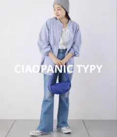 チャオパニックティピー　ハーフムーンバッグ　ブルー