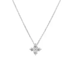 4℃ エターナルシルバーネックレス　花デザイン　111424121813