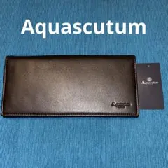 新品、Aquascutum アクアスキュータム、長財布、チョコブラウン、鹿革のサムネイル