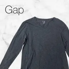 【ギャップ】トップスシャツグレー長袖シンプル無地コットンメンズレディース