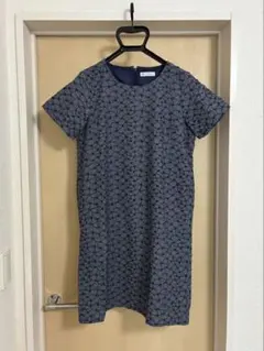 Afternoon Tea WARDROBE 半袖ワンピース ネイビー Mのサムネイル