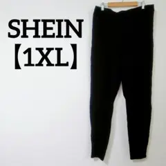 1点物❗️SHEIN 【1XL】ブラック カジュアルパンツ CURVE