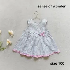 センスオブワンダー　リバティ　100 ブラウス　半袖　花柄　チュニック　フリル