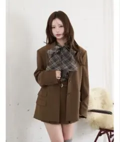 ジャケット・アウター Darich Darich コート アウター チェックフリンジツイードジャケット