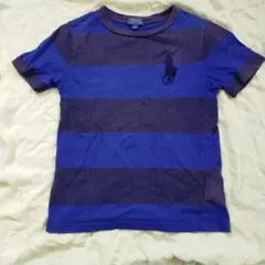 POLO RALPH LAUREN Tシャツ 7サイズ 130cm青紫ストライプ