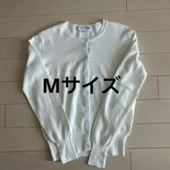 使用感あり★ユニクロ　イネス　クルーネックカーディガン　ホワイト　Mサイズ