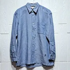 ユニクロ UNIQLO JWANDERSON ストライプ長袖シャツ S 麻混