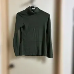 UNIQLO ヒートテックフリータートルネック M グリーン　H-108