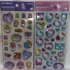 ポップデコパーティ ケアベア ハローキティ 2枚セット